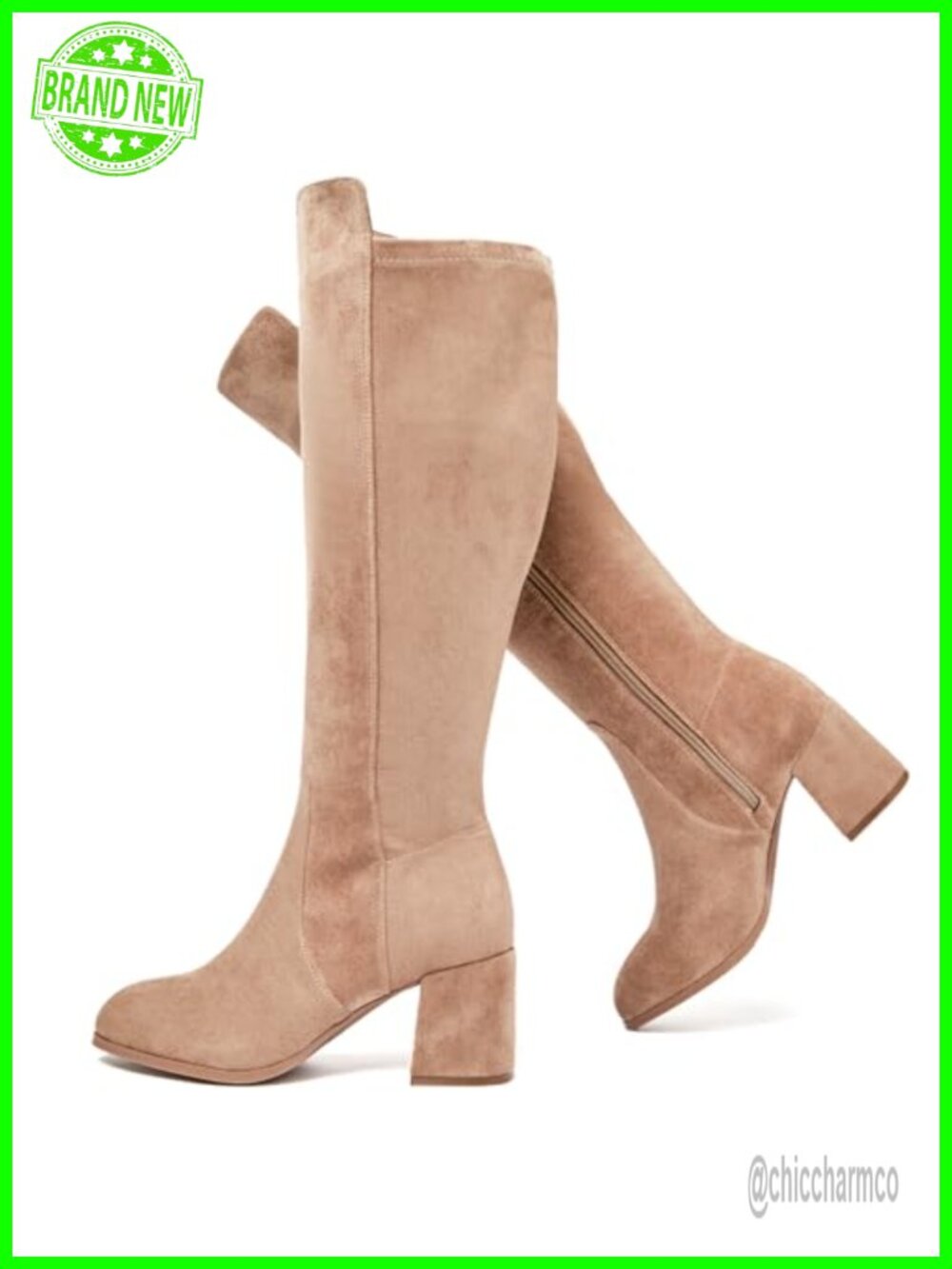 Extra Wide Calf Knee High Boots Faux Leather Memory Foam Riding Boots